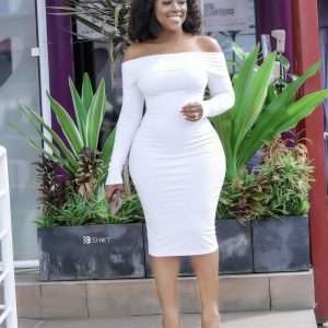Offshoulder Knitted Dress