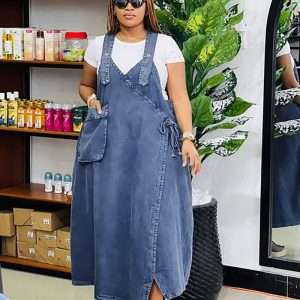 Denim Wrap Dress