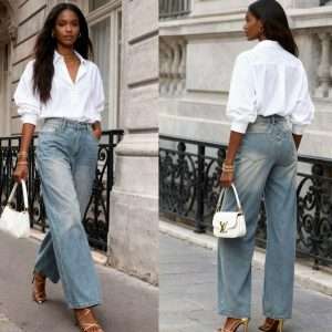 Faded Wideleg Jeans