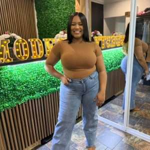 Glitter Wideleg Jeans