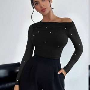Pearl Mesh Top