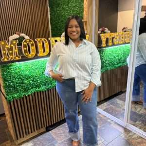 Glitter Foldover Jeans