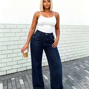 Denim Wideleg Jeans